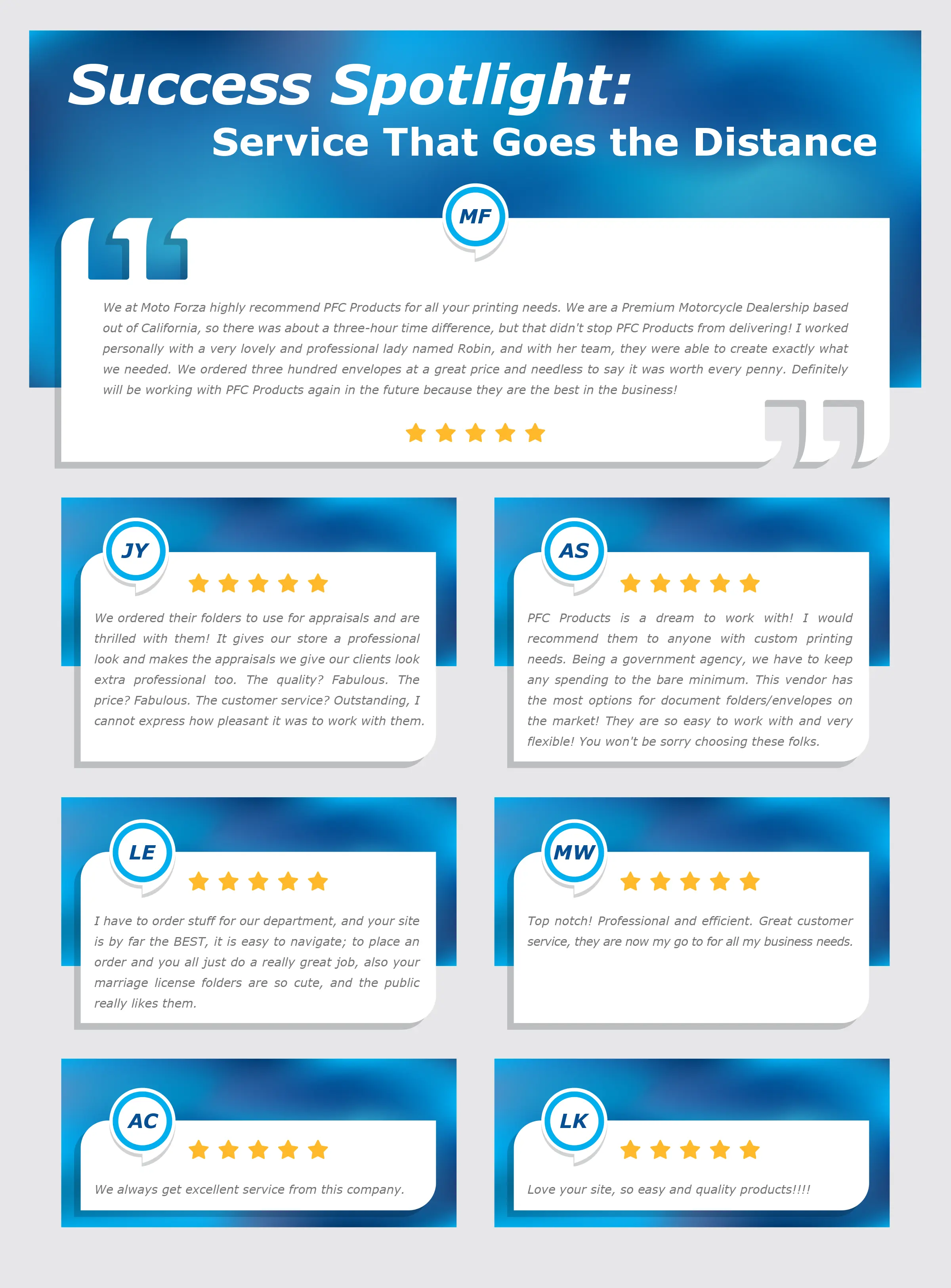 Customer Testimonials