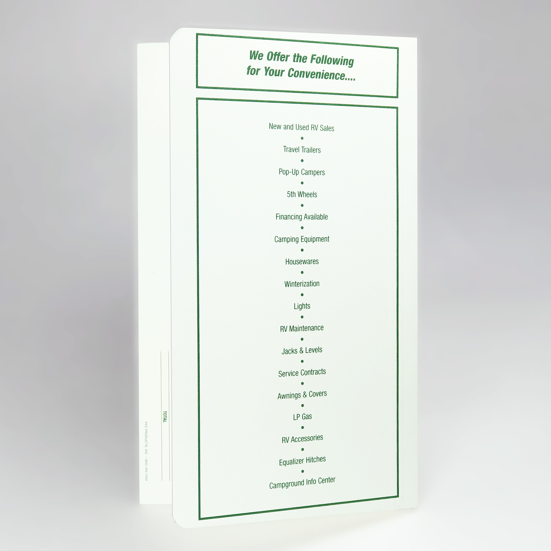 RV & Camper Folders | PFC Products