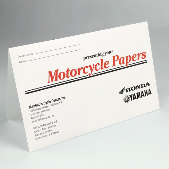 Picture of Motorcycle Papers Traditional Design