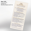 12-01 warranty card printed with 2 PMS ink colors